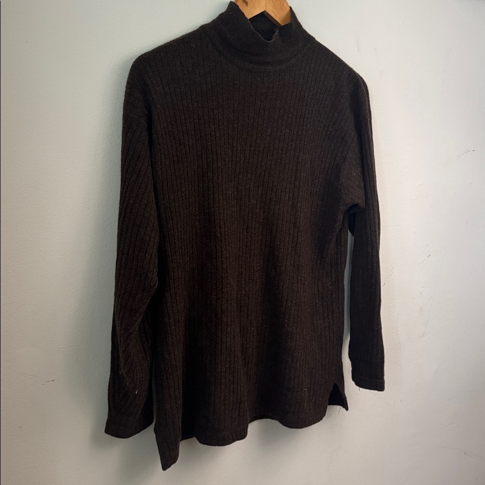 Jacob Wool Knit Sweater in Rich Brown